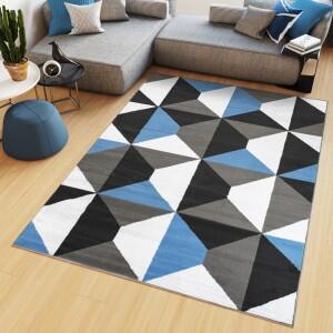 Makro Abra Kusový koberec moderní MAYA Z902B šedý modrý Rozměr: 120x170 cm