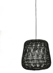 Závěsná lampa MOZA zelená/černá 36x36 cm WOOOD