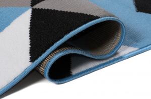 Makro Abra Kusový koberec moderní MAYA Q545A Kostky 3D modrý šedý Rozměr: 250x350 cm