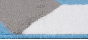 Makro Abra Kusový koberec moderní MAYA Q545A Kostky 3D modrý šedý Rozměr: 200x200 cm