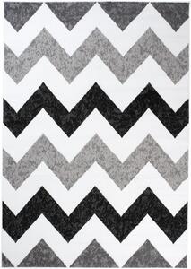 Makro Abra Kusový koberec moderní MAYA Z903E šedý bílý Rozměr: 80x150 cm
