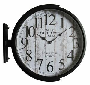 13493 Nástěnné hodiny DKD Home Decor Sklo Černý Zlatá Železo Loft (1) (45 x 6 x 45 cm)