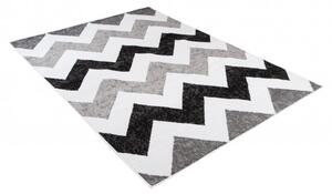 Makro Abra Kusový koberec moderní MAYA Z903E šedý bílý Rozměr: 80x150 cm