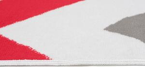 Makro Abra Kusový koberec moderní MAYA Z903F šedý červený bílý Rozměr: 120x170 cm