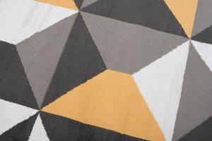 Makro Abra Kusový koberec moderní MAYA Z902A šedý žlutý Rozměr: 160x230 cm