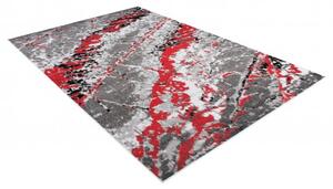 Makro Abra Kusový koberec moderní MAYA Q543A šedý červený bílý Rozměr: 80x150 cm