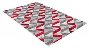 Makro Abra Kusový koberec moderní MAYA Q544A WHITE červený šedý bílý Rozměr: 130x190 cm
