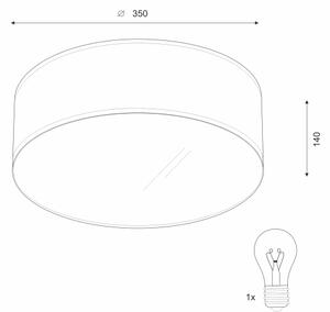 Stropní svítidlo SIRJA 1xE27/60W/230V pr. 35 cm krémová