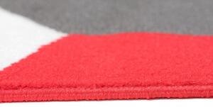 Makro Abra Kusový koberec moderní MAYA Q545A Kostky 3D červený šedý Rozměr: 200x250 cm