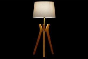 Stolní Lampa DKD Home Decor Kaštanová Béžový Polyester Dřevo 220 V 50 W