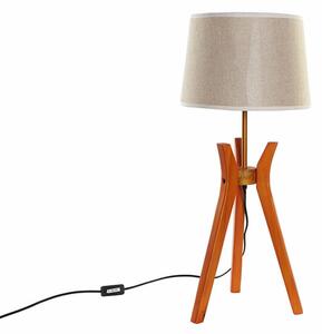 13493 Stolní Lampa DKD Home Decor Kaštanová Béžový Polyester Dřevo 220 V 50 W