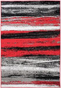 Makro Abra Kusový koberec moderní MAYA Pruhy Q542A červený šedý Rozměr: 160x230 cm