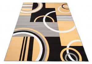 Makro Abra Kusový koberec moderní MAYA Z897A žlutý šedý Rozměr: 140x200 cm