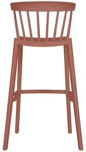 Barová stolička BLISS plastová červená WOOOD
