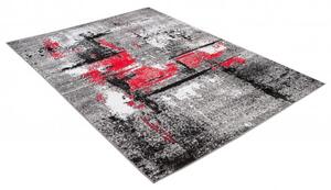 Makro Abra Kusový koberec moderní MAYA Q541A bílý šedý červený Rozměr: 250x350 cm