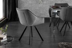 Židlo-křeslo DUTCH COMFORT tmavě šedé samet Nábytek | Jídelní prostory | Jídelní židle | Všechny jídelní židle