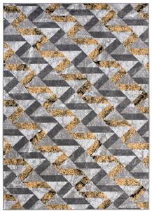 Makro Abra Kusový koberec moderní MAYA Q544C šedý žlutý bílý Rozměr: 120x170 cm