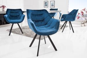 Židlo-křeslo DUTCH COMFORT modré samet Nábytek | Jídelní prostory | Jídelní židle | Všechny jídelní židle