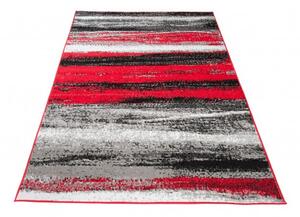 Makro Abra Kusový koberec moderní MAYA Pruhy Q542A červený šedý Rozměr: 200x200 cm
