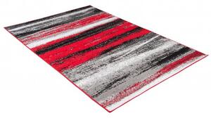 Makro Abra Kusový koberec moderní MAYA Pruhy Q542A červený šedý Rozměr: 80x150 cm