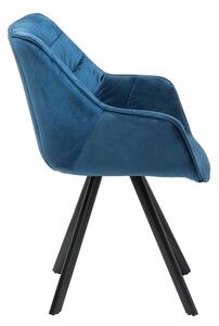 Židlo-křeslo DUTCH COMFORT modré samet Nábytek | Jídelní prostory | Jídelní židle | Všechny jídelní židle