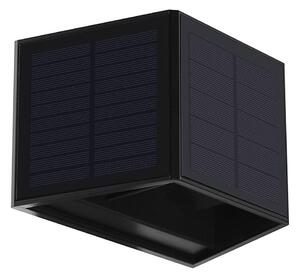 LED Solární nástěnné svítidlo WINGS LED/2W/1300 mAh 3,7V 6000K IP54 černá