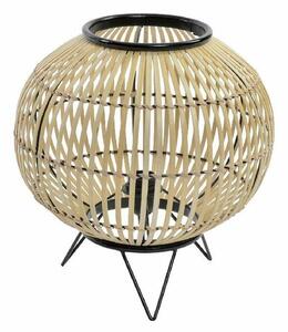 13493 Stolní lampa DKD Home Decor Černý Kov Kaštanová Bambus (36 x 36 x 37 cm)
