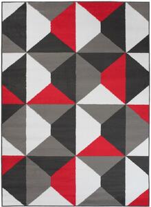Makro Abra Kusový koberec moderní MAYA Z902E šedý červený Rozměr: 250x350 cm