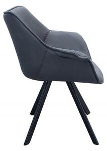 Židlo-křeslo DUTCH RETRO antik šedé mikrovlákno Nábytek | Jídelní prostory | Jídelní židle | Všechny jídelní židle