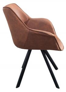 Židlo-křeslo DUTCH RETRO antik hnědé mikrovlákno Nábytek | Jídelní prostory | Jídelní židle | Všechny jídelní židle
