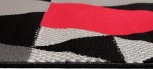 Makro Abra Kusový koberec moderní MAYA Z900E Trojúhelníky šedý červený Rozměr: 250x350 cm