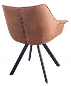 Židlo-křeslo DUTCH RETRO antik hnědé mikrovlákno Nábytek | Jídelní prostory | Jídelní židle | Všechny jídelní židle
