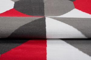 Makro Abra Kusový koberec moderní MAYA Z902E šedý červený Rozměr: 80x150 cm