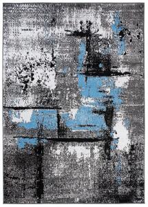 Makro Abra Kusový koberec moderní MAYA Q541B šedý modrý bílý Rozměr: 80x150 cm