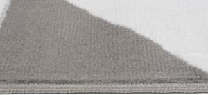 Makro Abra Kusový koberec moderní MAYA Z896A Trojúhelníky šedý bílý Rozměr: 80x150 cm