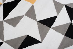 Makro Abra Kusový koberec moderní MAYA Z896A Trojúhelníky šedý bílý Rozměr: 200x200 cm