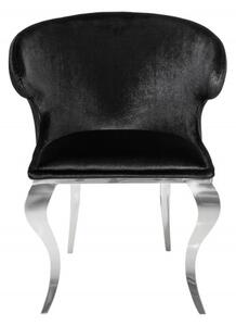 Židle MODERN BAROCCO II černá samet skladem