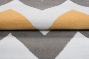 Makro Abra Kusový koberec moderní MAYA Z903A žlutý šedý bílý Rozměr: 120x170 cm