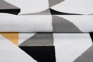Makro Abra Kusový koberec moderní MAYA Z896A Trojúhelníky šedý bílý Rozměr: 250x350 cm