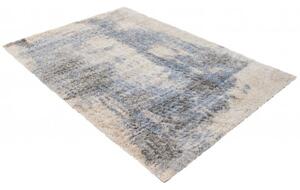 Makro Abra Kusový koberec Shaggy VERSAY Q291A Krémový Modrý Rozměr: 140x200 cm