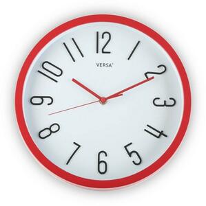Versa Nástěnné hodiny Červený Plastické (Ø 30 cm)