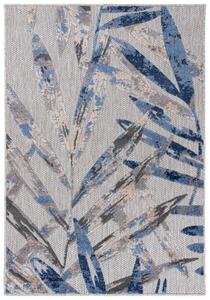 Makro Abra Moderní kusový koberec AVENTURA EC68B Listí palmy šedý modrý Rozměr: 140x200 cm