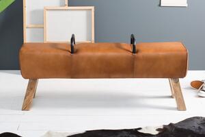 Lavice BOCK 134 CM pravá kůže Nábytek | Doplňkový nábytek | Pokojové lavice