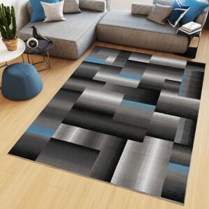 Makro Abra Kusový koberec moderní MAYA Z904A šedý modrý Rozměr: 140x200 cm
