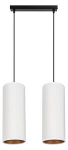 Lustr na lanku AVALO 2xE27/60W/230V bílá/měděná