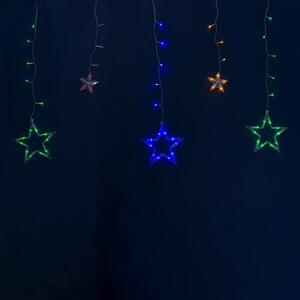 BigBuy Christmas LED záclonová světla Vícebarevný Hvězdy
