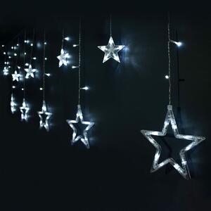 BigBuy Christmas LED záclonová světla Bílý Hvězdy