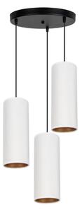 Lustr na lanku AVALO 3xE27/60W/230V pr. 35 cm bílá/měděná