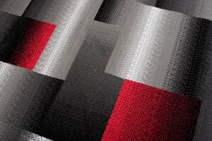 Makro Abra Kusový koberec moderní MAYA Z904E šedý červený Rozměr: 200x300 cm