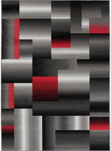 Makro Abra Kusový koberec moderní MAYA Z904E šedý červený Rozměr: 200x200 cm